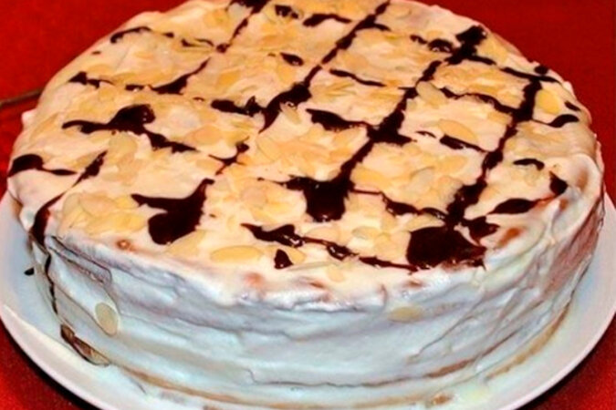 Tort „Madame Pompadur” z najdelikatniejszym kremem. Bardzo łatwy w przygotowaniu i niesamowicie smaczny
