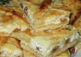 Ciasto z serem i rodzynkami. Moi domownicy byli bardzo zachwyceni tym wyjątkowym ciastem