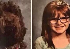 Pies pomocnik uhonorowany na zdjęciu w roczniku obok swojego ulubionego człowieka. Zobacz dlaczego