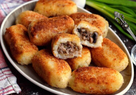 Ziemniaczane zrazy z mięsem mielonym i grzybami. Moje ulubione