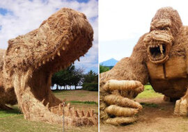 Wara Art: japońska sztuka tworzenia rzeźb ze słomy ryżowej