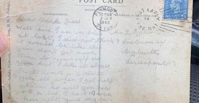 Angielski żołnierz wysłał list z frontu, który w końcu dotarł do jego rodziny