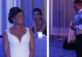 W pewnym momencie, w trakcie wesela, pan Młody poprosił żonę żeby wyszła na środek sali. Minutę później zaczęła płakać