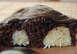 Czekoladowe ciasto z kulkami serowymi "Szczęście"