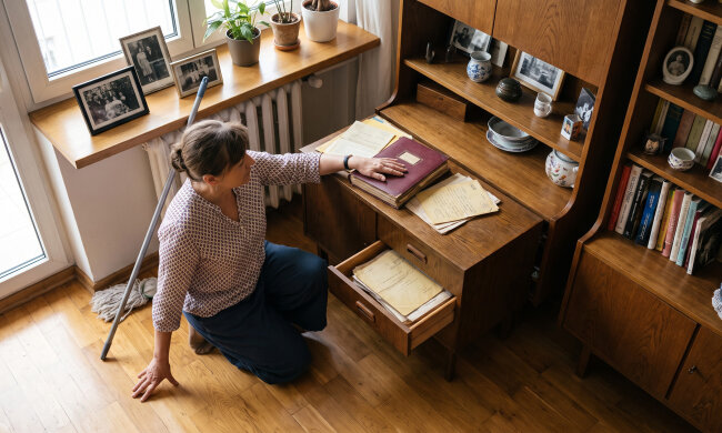 Co środę robię mamie zakupy i myję okna. Siostra przyjeżdża dwa razy w roku, na święta. Na ścianie w dużym pokoju mama ma czternaście zdjęć siostry i jej dzieci. Moje wnuki są w albumie, w szufladzie