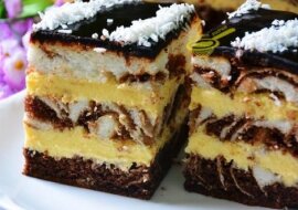 Сiasto łaciate z masą sernikową. Delikatne, rozpływające się w ustach