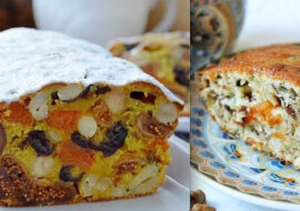 Mazurek orzechowy z suszonymi owocami. Wspaniały deser