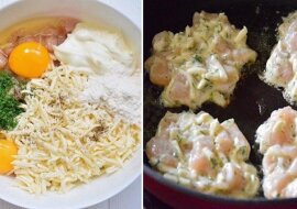 Kotlety siekane z kurczaka z serem. Pycha