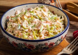 Surówka z pora i marchwi. Na moim stole gości dość często