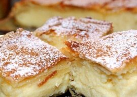 Ciasto bougatsa z kremem. Ten deser słynie z wyjątkowego smaku