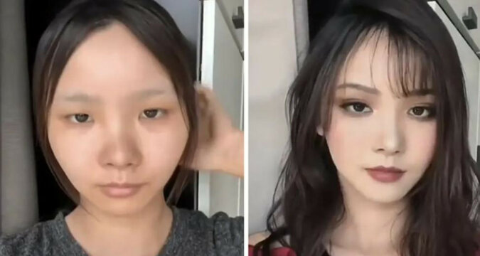 Niesamowite zdjęcia dziewczyn przed i po nałożeniu makijażu