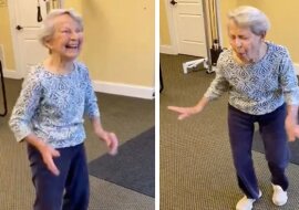 91-latka tańczy świętując ostatni dzień fizykoterapii. Zobacz ten wspaniały taniec