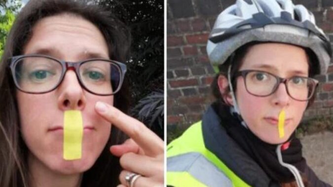 Kobieta zakleiła sobie usta, aby uratować rodzinę i swoje zdrowie