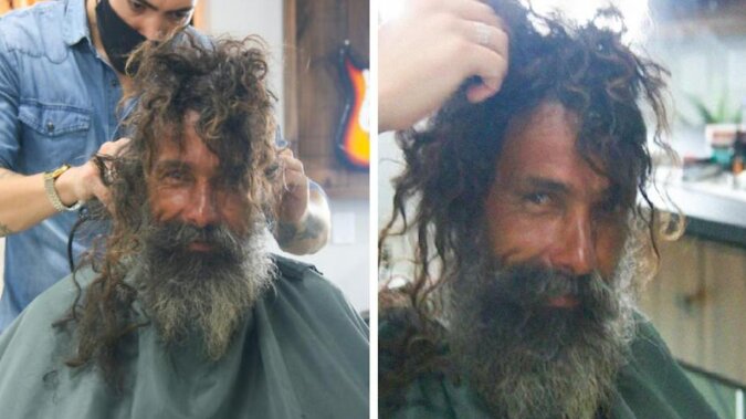 Pracownicy zakładu fryzjerskiego ogarnęli bezdomnego mężczyznę i połączyli go z rodziną, która nie miała już nadziei go zobaczyć