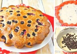 Placek jagodowy. Jest bardzo smaczny, a produkty są pod ręką