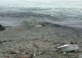 Rybacy uchwycili na wideo zbliżającą się falę tsunami