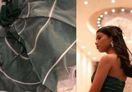 Młoda dziewczyna sama uszyła sukienkę na studniówkę i stała się sławna na całym świecie