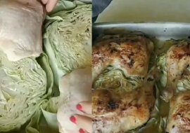 Udka kurczaka na kapuście. Przepis dla leniwych