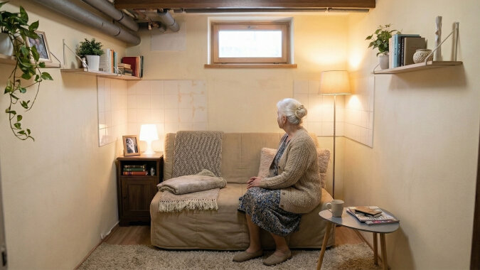 Córka namówiła mnie, żebym sprzedała mieszkanie i dołożyła jej na dom z ogrodem. Miałam mieć swój pokój i spokojną starość. Pokój jest - przerobiony z pralni