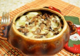 Bosko pyszna kasza gryczana pieczona w garnku z grzybami pod skórką serową