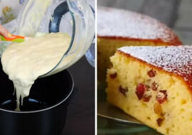 Przepis na delikatne, miękkie i puszyste ciasto na bazie śmietany. Łatwy przepis