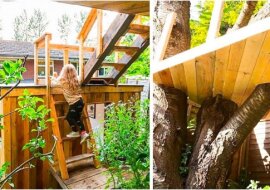 Troskliwy ojciec zbudował domek na drzewie dla swoich córek. Fantastyczne