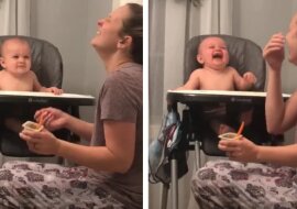 Dziecko nie może przestać się śmiać, gdy mama udaje, że kicha. Zobacz ten uroczy filmik