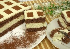 Pyszne ciacho z kremem kokosowym. Ciasto jest bardzo smaczne