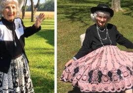 91-letnia fashionistka szerzy radość domowymi pokazami mody. Zobacz kobietę w akcji