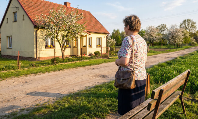 Siostra od lat powtarzała, że dom po rodzicach stoi pusty i się sypie, nikt go nie kupi. Wnuczka znalazła go w internecie - to samo zdjęcie, to samo podwórko. Ogłoszenie: na sprzedaż, dwieście osiemdziesiąt tysięcy