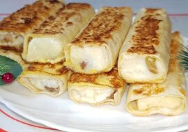 Proste i bardzo smaczne śniadanie w kilka minut. Rurki z lawaszu