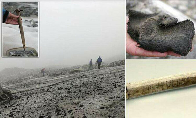 Topniejące lodowce w norweskich górach ujawniają starożytne artefakty