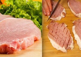 Mięso kroję w poprzek, polewam sosem, dodaję warzywa i wkładam do piekarnika