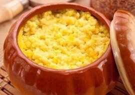 Kasza jaglana z dynią gotowana w garnuszkach