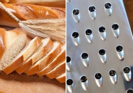 Zamrożony chleb trzeba zetrzeć na tarce, aby kurczak był przepyszny