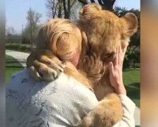 Wychowała dwa osierocone młode lwy, a następnie musiała wysłać je do zoo. Lata później spotkały się ponownie
