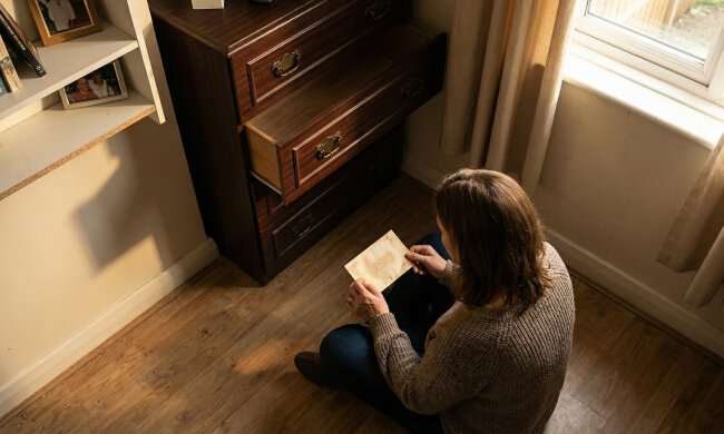 Sąsiadka sprzedawała meble po zmarłym mężu. Kupiłam od niej starą komodę za dwieście złotych. Kiedy w domu otworzyłam górną szufladę, pod podszewką leżała koperta zaadresowana od kobiety, która mieszka piętro niżej