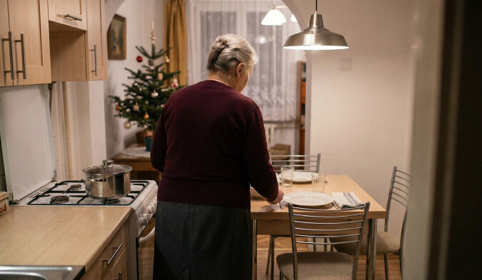 Syn zadzwonił w Wigilię i powiedział, że w tym roku spędzą święta u teściów. Nakryłam stół dla jednej osoby i usiadłam. Wtedy zadzwonił dzwonek do drzwi