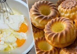 Przewiewne serniczki na kwaśnej śmietanie zapiekane w piekarniku