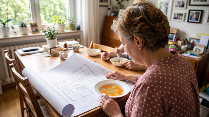 Syn namówił mnie, żebym sprzedała garaż po ojcu, bo "tylko podatek od niego płacisz, mamo". Pieniądze przelałam mu na wkład. W niedzielę pokazał rzut nowego mieszkania: salon, sypialnia, pokój dziecka i gabinet - "dla taty Marty, bo pracuje zdalnie"