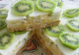 Ciasto jogurtowe z owocami bez pieczenia