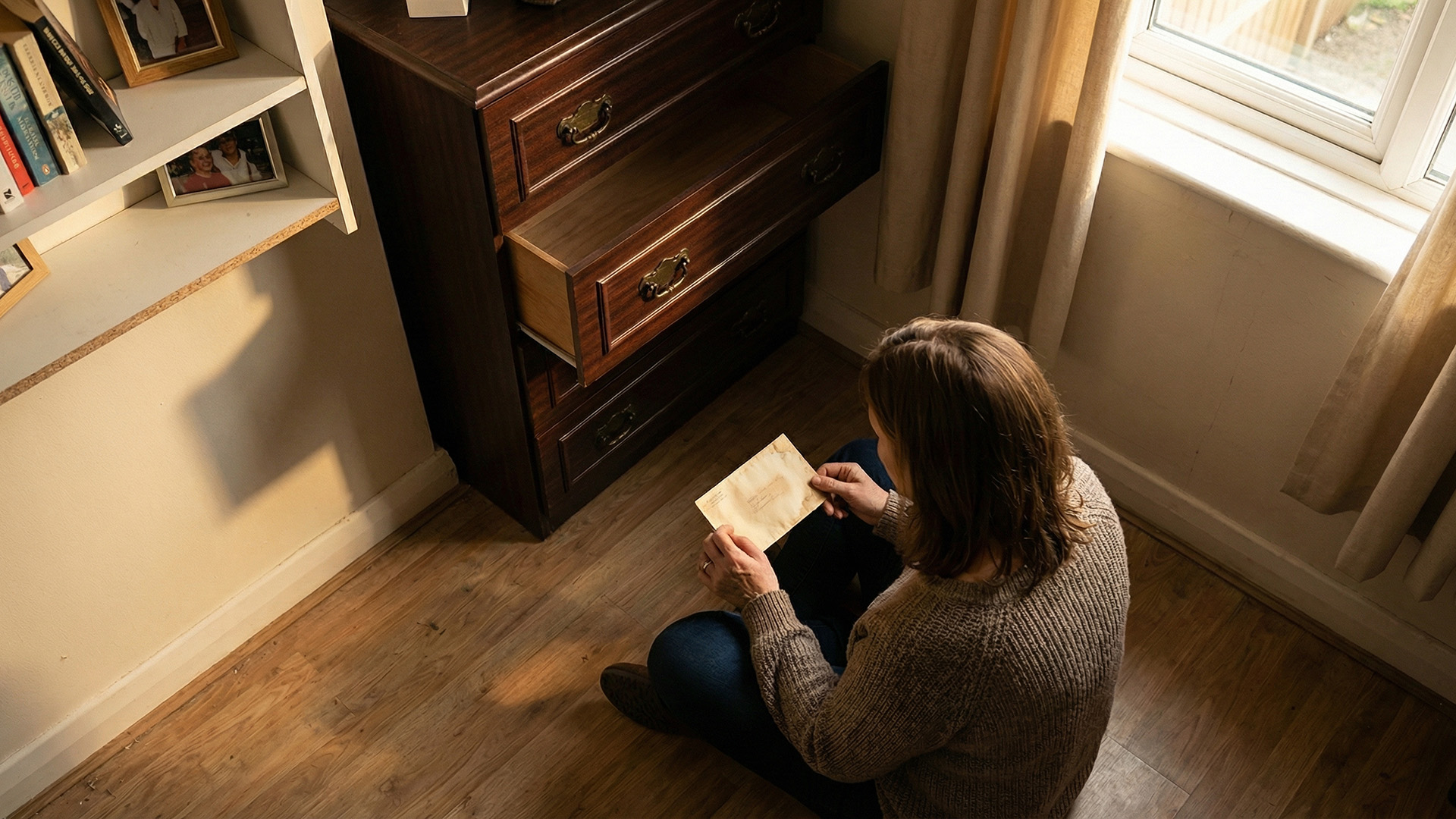 Sąsiadka sprzedawała meble po zmarłym mężu. Kupiłam od niej starą komodę za dwieście złotych. Kiedy w domu otworzyłam górną szufladę, pod podszewką leżała koperta zaadresowana od kobiety, która mieszka piętro niżej