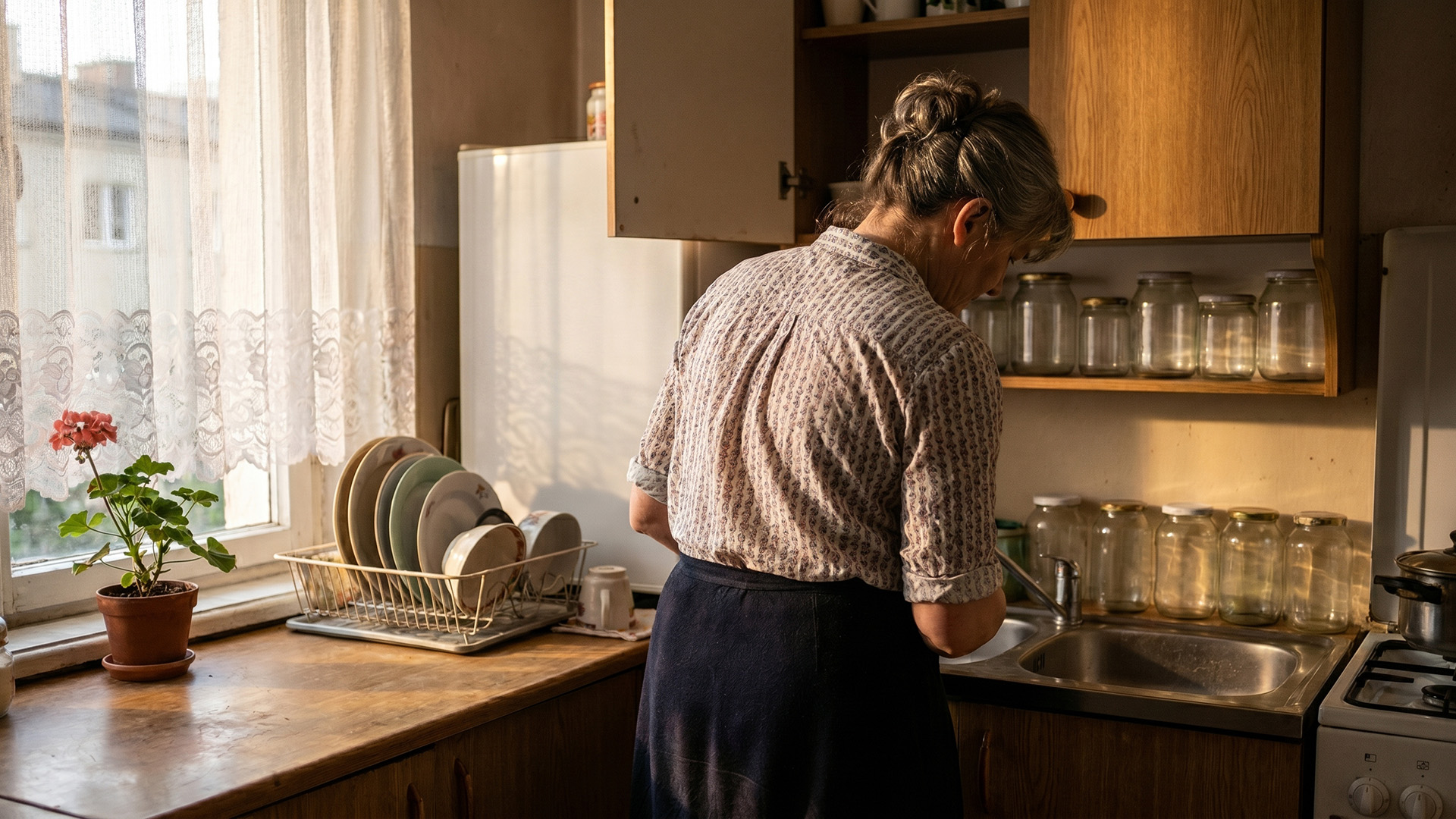 Przez trzy lata wysyłałam mężowi obiady w słoikach, bo mówił, iż w Łodzi źle karmią w stołówce. Pakował je w niedzielę wieczorem do torby i jechał. Po jego śmierci pojechałam do tego mieszkania w Łodzi zabrać rzeczy