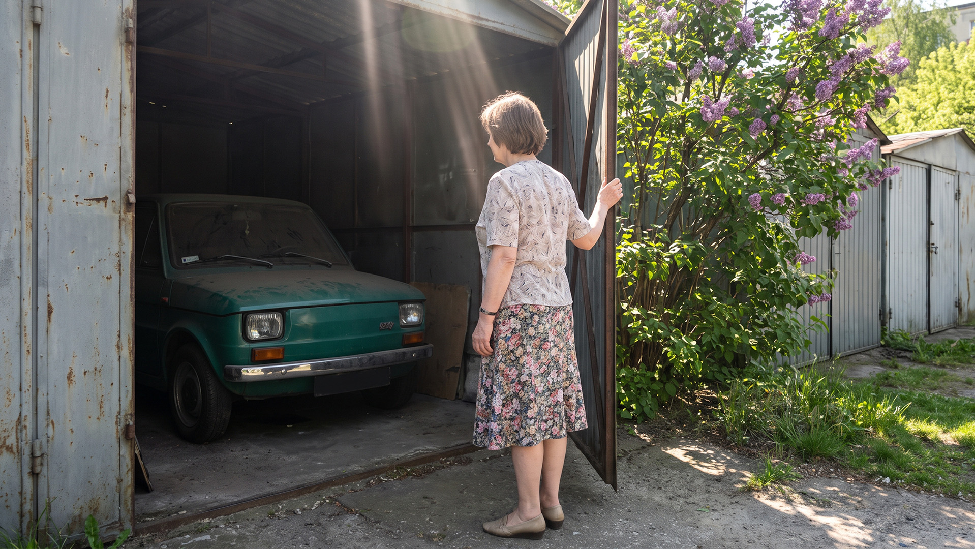 Fiat 126p po mężu stał w garażu, dzieci powtarzały: "sprzedaj na części". Wnuk uparł się, iż go naprawimy - rok sobót przy silniku. W maju na zlocie ktoś zapytał, czyj to maluch. Wnuk odpowiedział: "nasz z babcią"