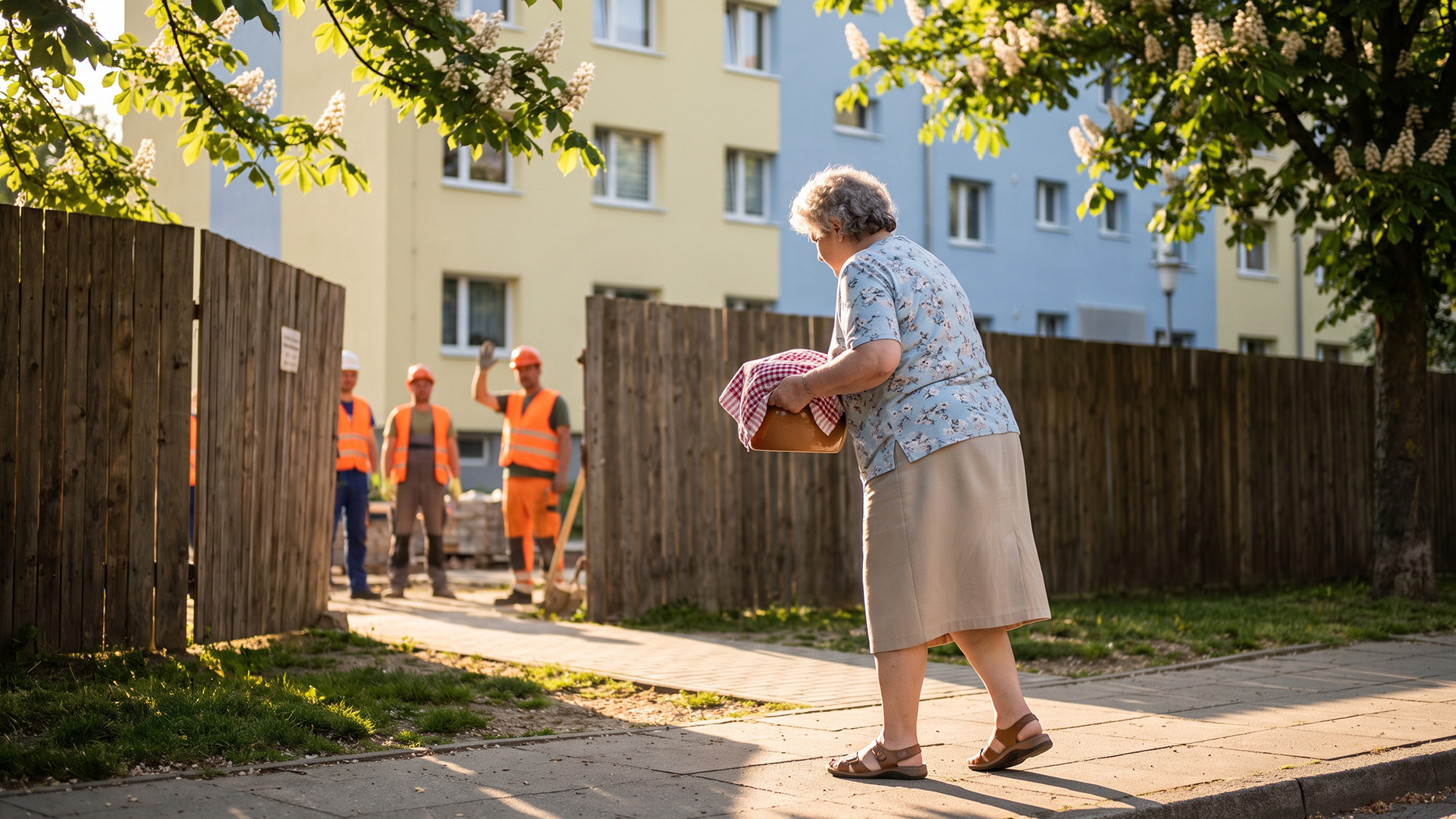 Na osiedlu mówią na mnie "pani Halinka od zupy" - od zimy zostawiałam garnek chłopakom z budowy. W piątek skończyli budowę i przyszli we czterech. Przez weekend wyremontowali mi łazienkę
