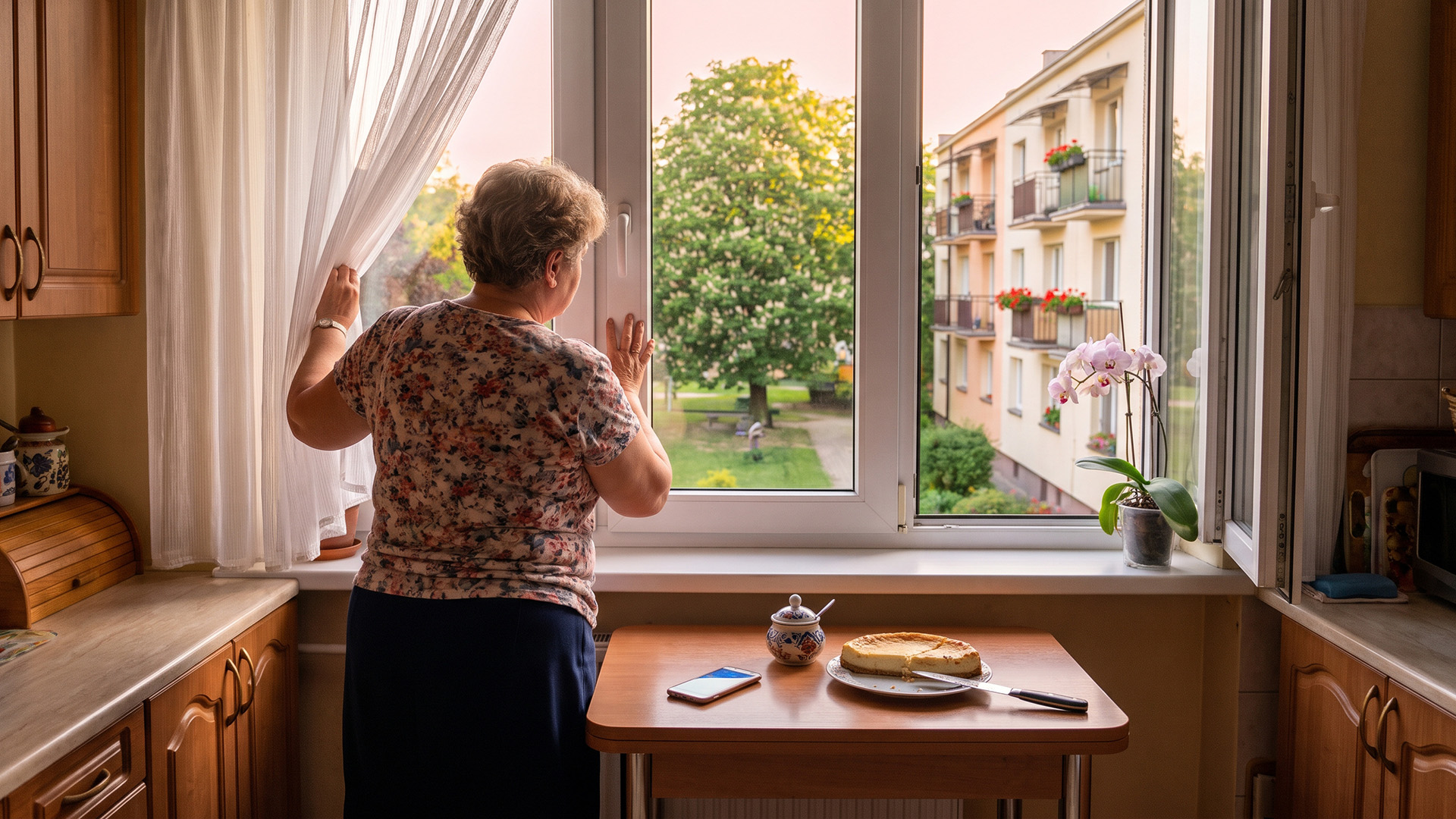 Mąż od wiosny co wieczór o dziewiątej wychodzi na balkon "zaczerpnąć powietrza" i zawsze zabiera telefon. W piątek akurat o tej porze telefon został na stole. Zawibrował o 21:00. Na ekranie: "Jesteś już na balkonie?"
